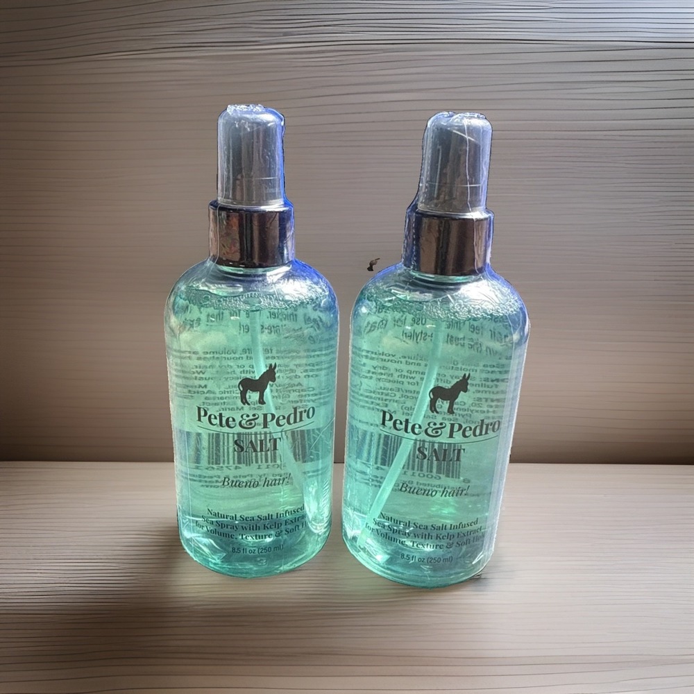 Pete & Pedro Natural Sea Salt Spray 8.5 fl. oz. ea. NEW & SEALED